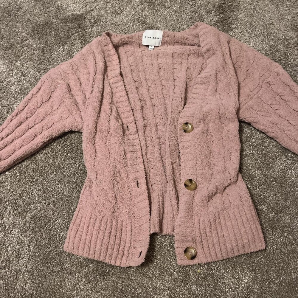 Pink Rose Women's Pink Cardigan